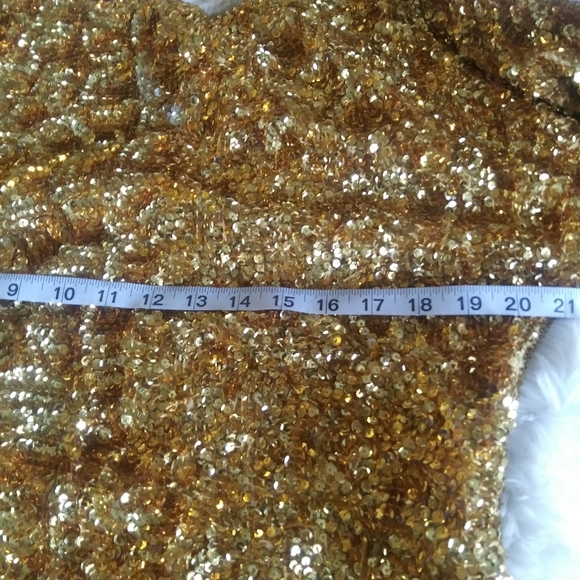 🌹Silk Gold Sequin Dress by Joseph le Bon - Picture 7 of 15